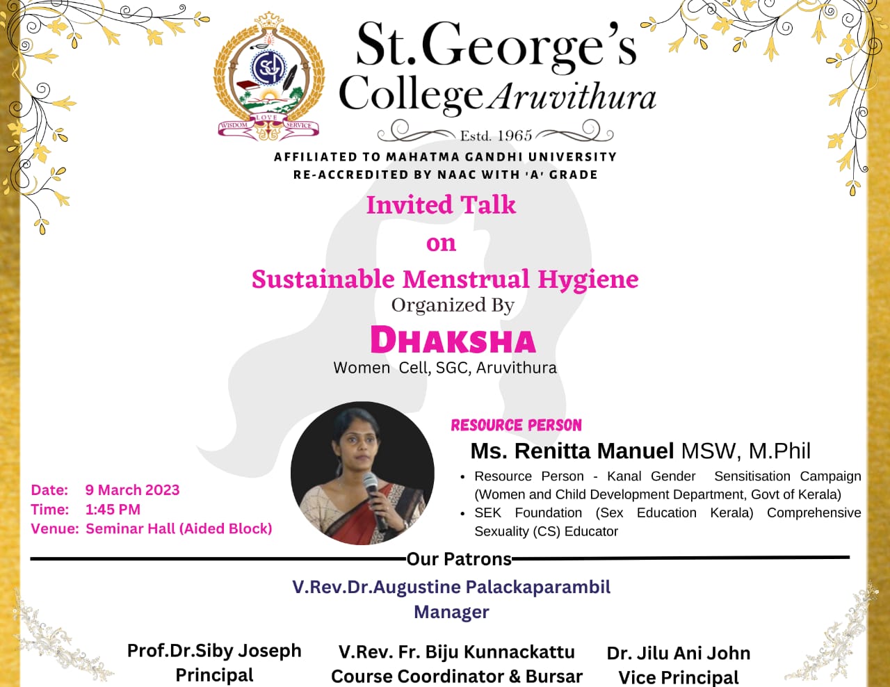 Talk on Sustainable Menstrual Hygiene